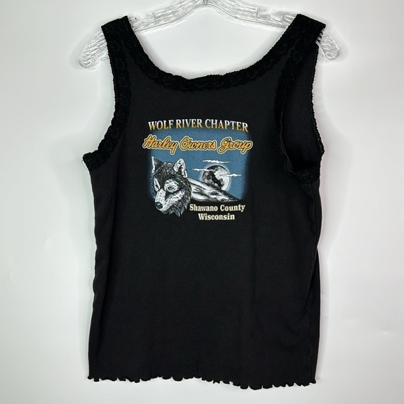 Vintage Harley Davidson Wolf River Chapter Shawano County WI Tank Top XL - Picture 1 of 9